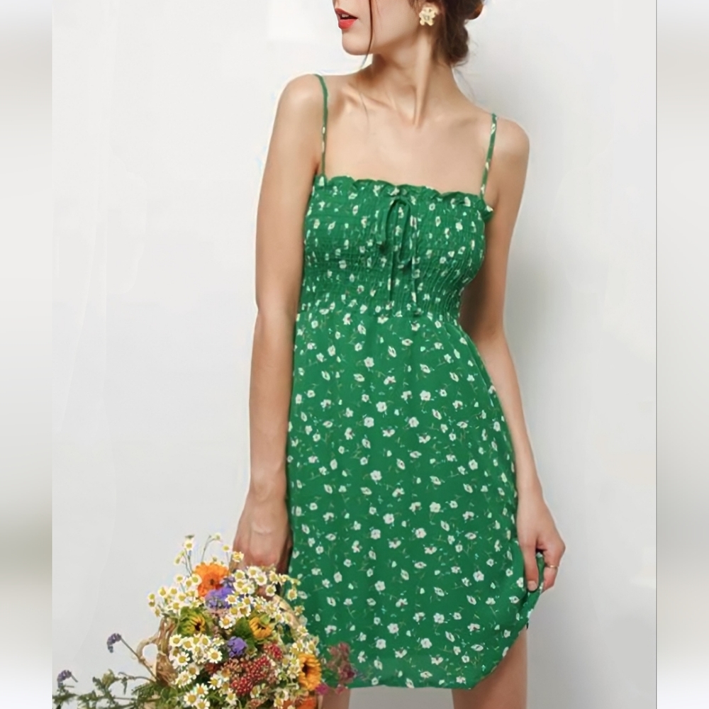 Le Lis Green Floral Dress